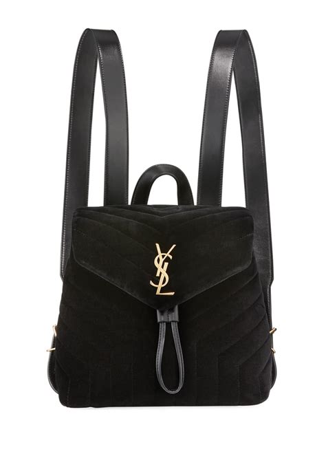 monogram ysl loulou small y quilted suede backpack|Saint Laurent Monogram YSL Loulou Small Y.